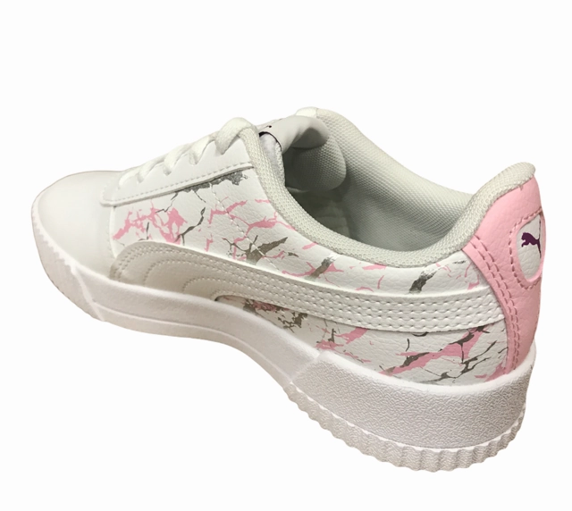 Hip Hop Dance Sneakers Puma sneakers da bambina Carina Marble Glitter PS 375090 01 white