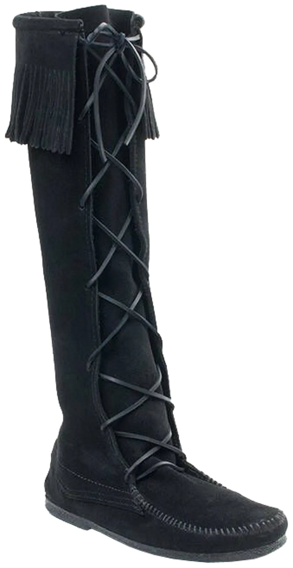 Fringed Boots Minnetonka Men's Front Lace Knee High Boot