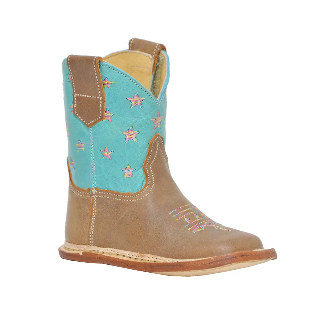 Mexican Pointy Cowboy Boots Stars Square Toe Cowboy Boots (Infants)