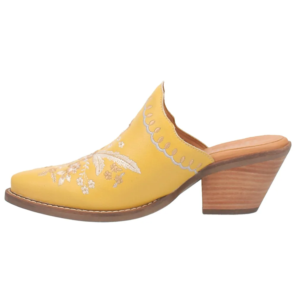 Good Rain Boots Wildflower Floral Embroidered Round Toe Mule Booties