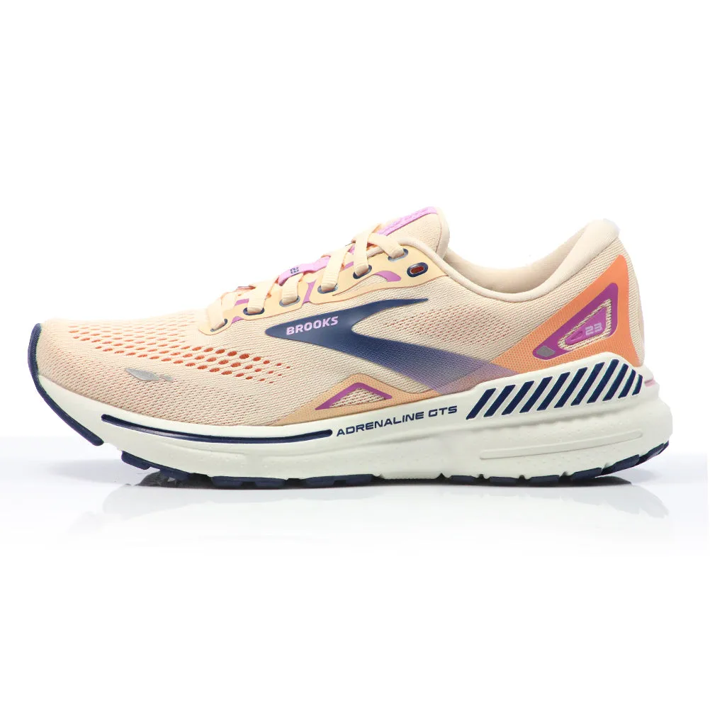 Trail-running Shoes Brooks Adrenaline GTS 23 Women's Running Shoe - Apricot/Estate Blue/Orchid