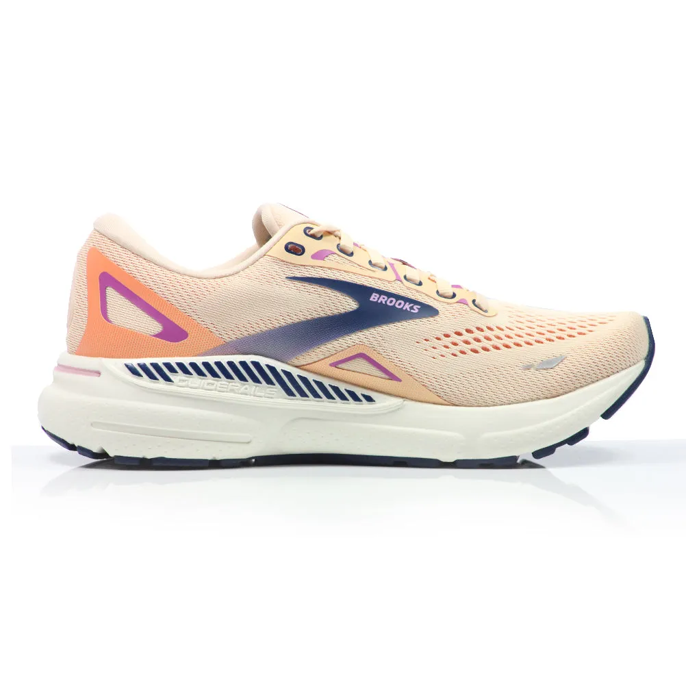 Brooks Adrenaline GTS 23 Women's Running Shoe - Apricot/Estate Blue/Orchid Best Mud Run Shoes