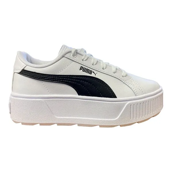Puma scarpa sneakers con zeppa da donna Karmen L 384615 02 bianco nero Domino Sneakers