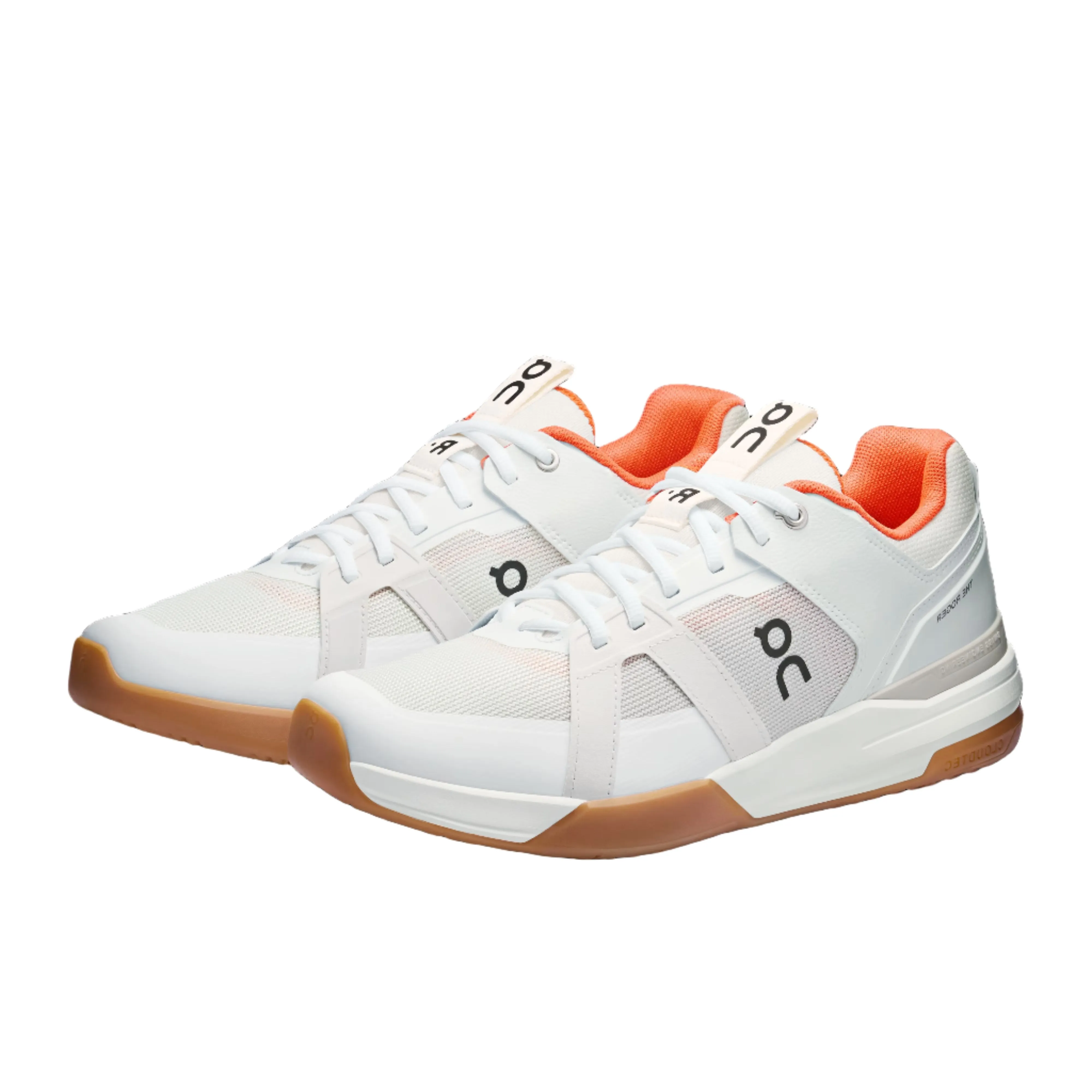 On "The Roger Clubhouse Pro" M - Ivory / Flame On Cloud Tennis Shoe
