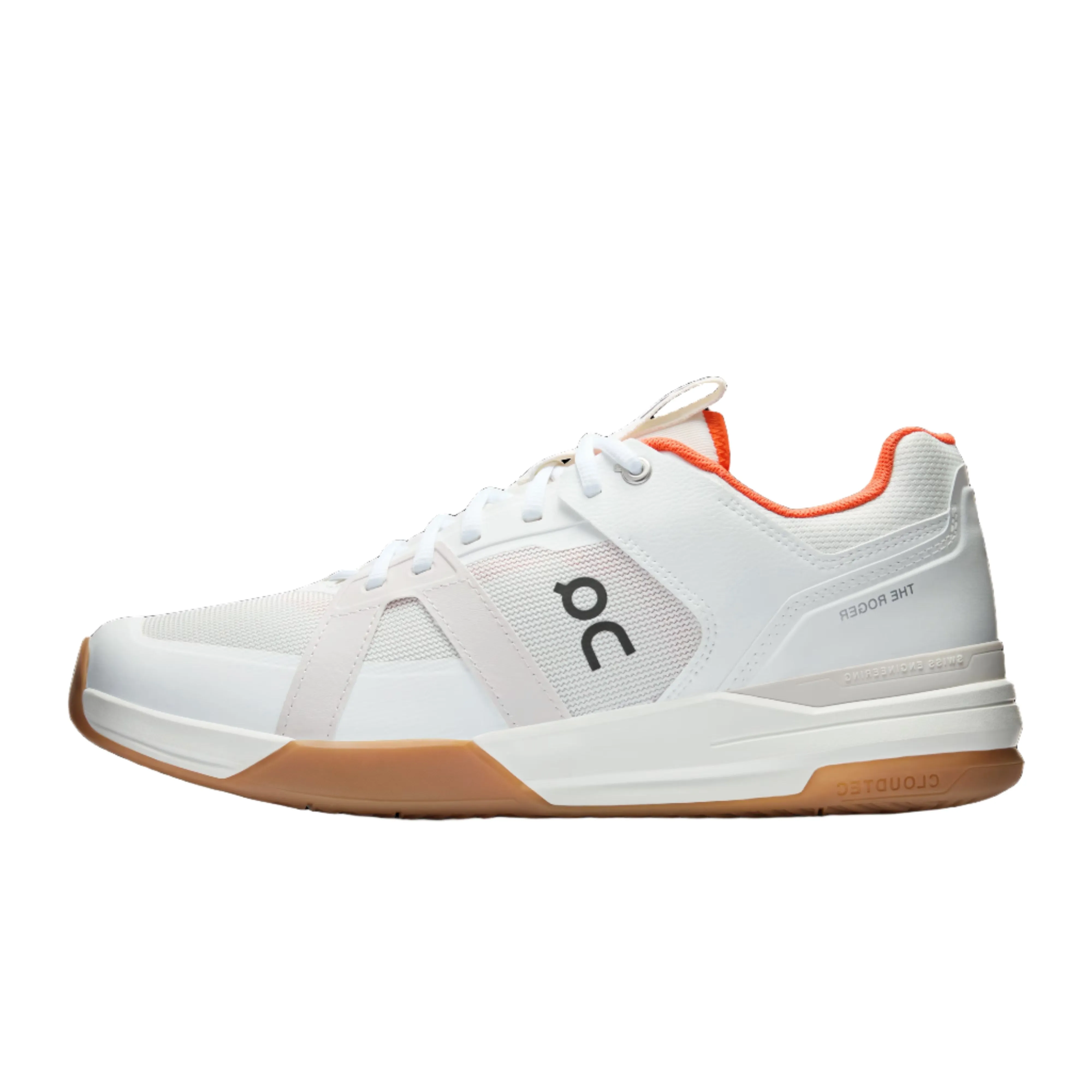 On "The Roger Clubhouse Pro" M - Ivory / Flame Good Tennis Shoes For Supination