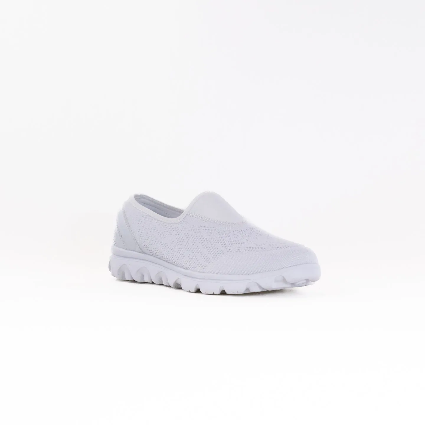 Propet TravelActiv Slip On (Women's) - White Go Max-athletic Air Mesh Slip-on Walking Shoe Sneaker