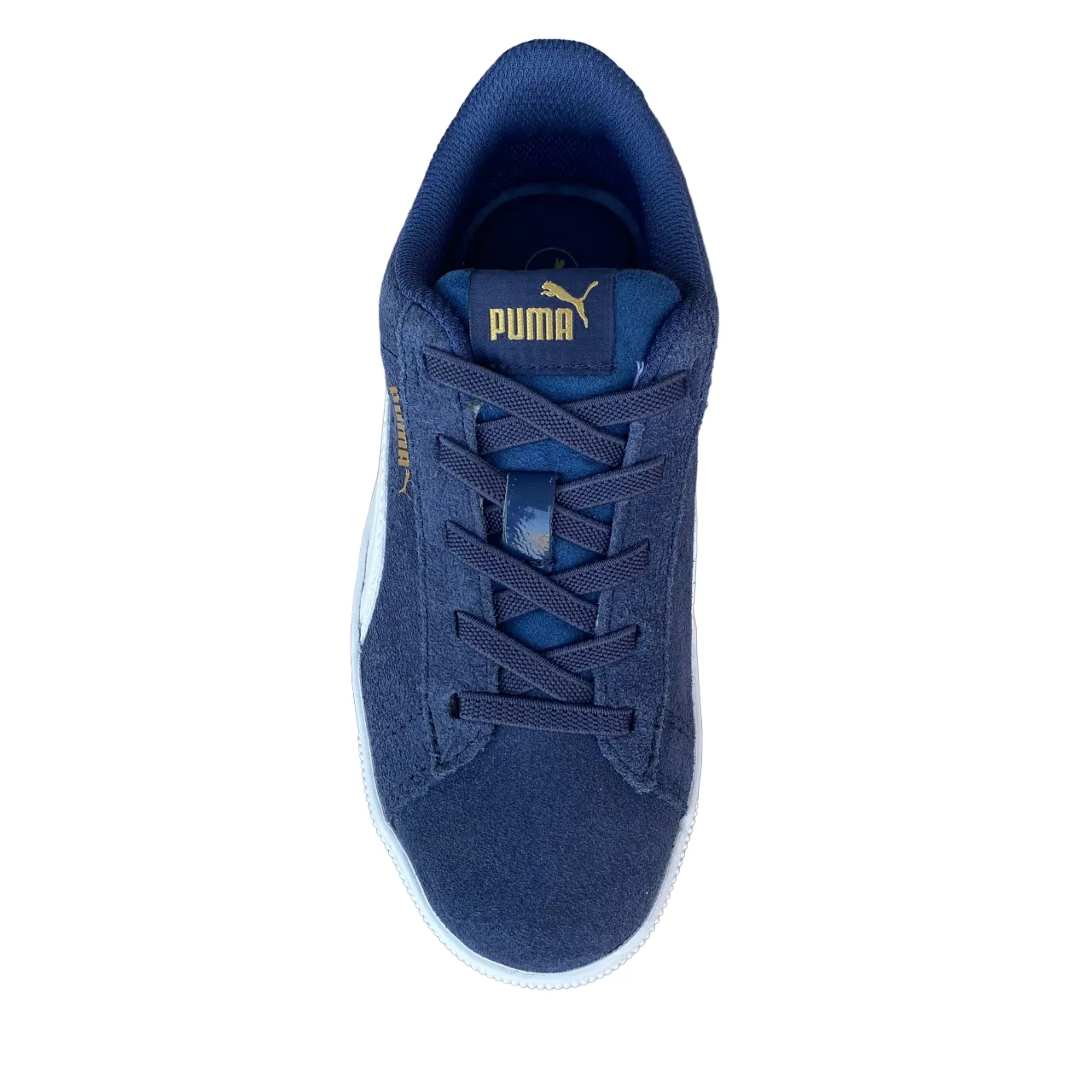 Puma sneakers da bambina con laccio elastico Vikky Platform AC PS 366486 03 sargasso sea-white Patent Leather Sneakers