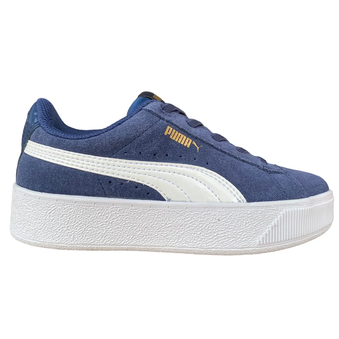 Puma sneakers da bambina con laccio elastico Vikky Platform AC PS 366486 03 sargasso sea-white Karina Sneakers