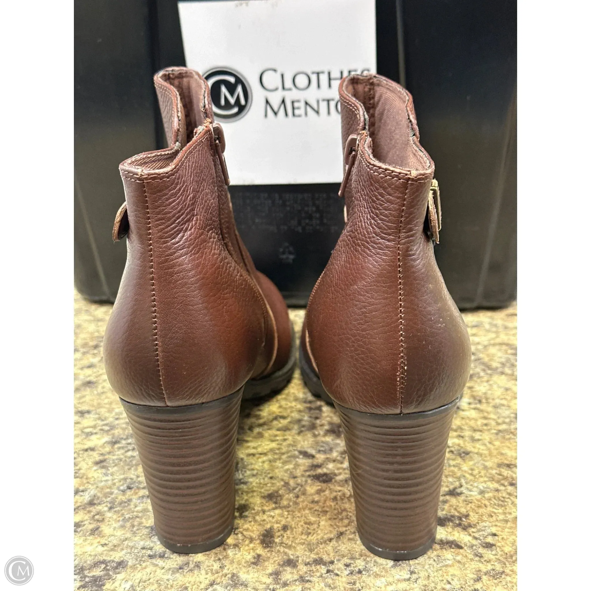 Boots Ankle Heels By Clarks In Brown, Size: 10 Kendall Jenner Ankle Boots