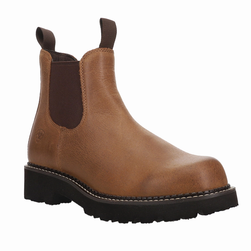 Fatbaby Twin Gore Round Toe Pull On Chelsea Boots Brown Fur Boots