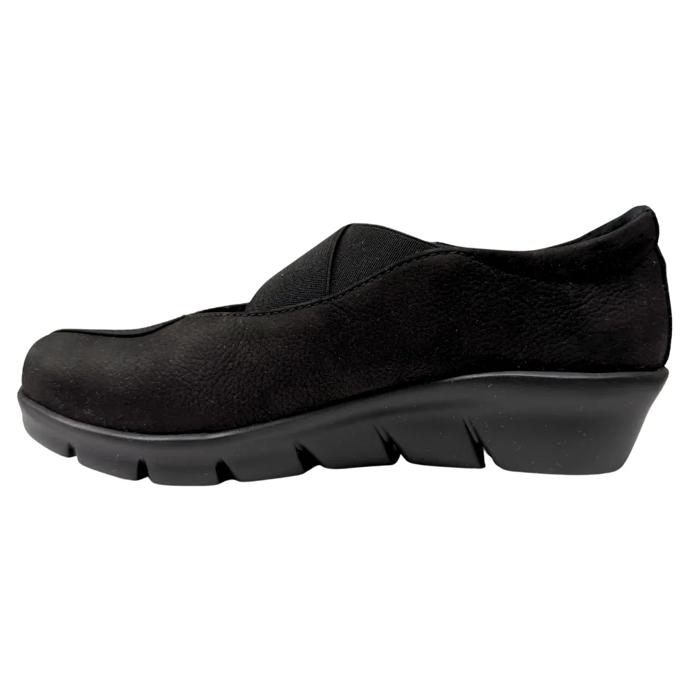 Premium Slip On Wolky Cursa Black Antique Nubuck Shoe (Women's)