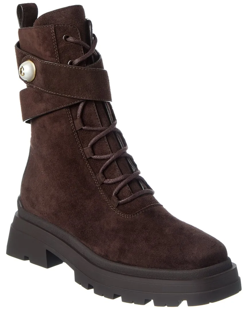 Jimmy Choo Noemi 45 Suede Bootie Fireman Boots
