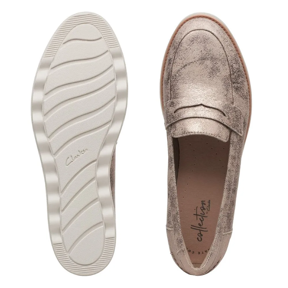 Clarks Sharon Ranch Slip On Shoe Fabric Loafers