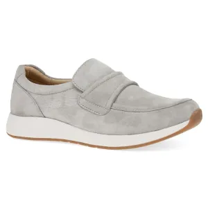 Slip On Shoes Heel Pops Up Dansko Clementine Light Grey Nubuck Sneaker (Women's)