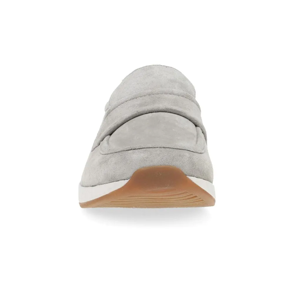 Dansko Clementine Light Grey Nubuck Sneaker (Women's) Slip On Sandals Dressy