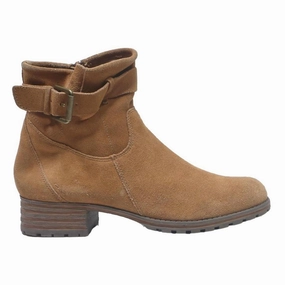 Fur Top Ankle Boots CLARKS Womens Brown Buckle Ankle Boots Synthetic UK 5.5 Comfortable Casual Style