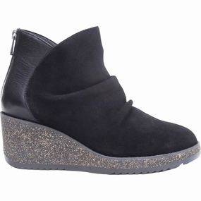 Gogo Boots Women's Kara Suede Wedge Heel In Black