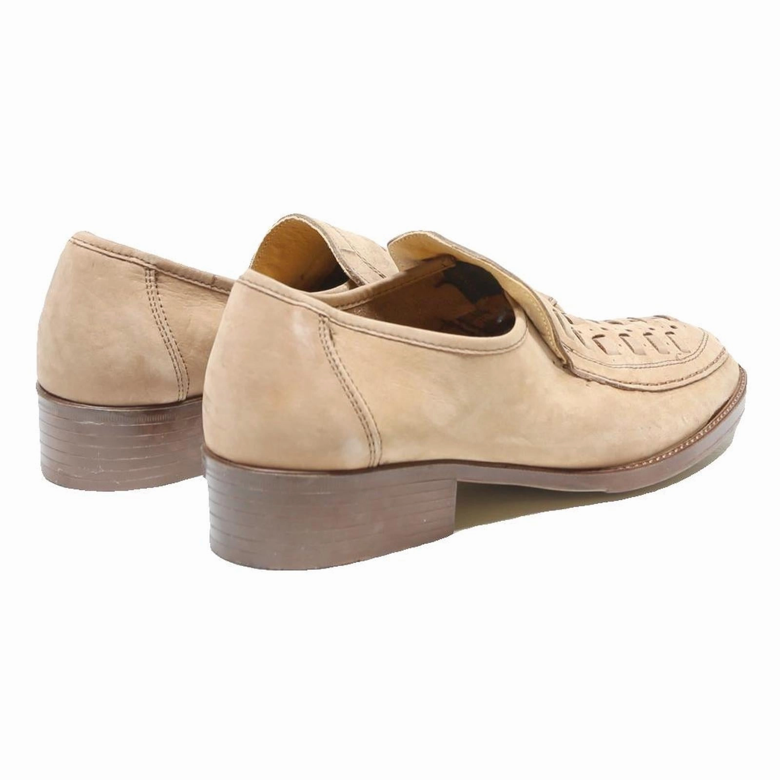 Vinnys Crepe Loafers FCF Mens Leather Beige Loafers UK 8 Stylish Comfortable Dress Shoes