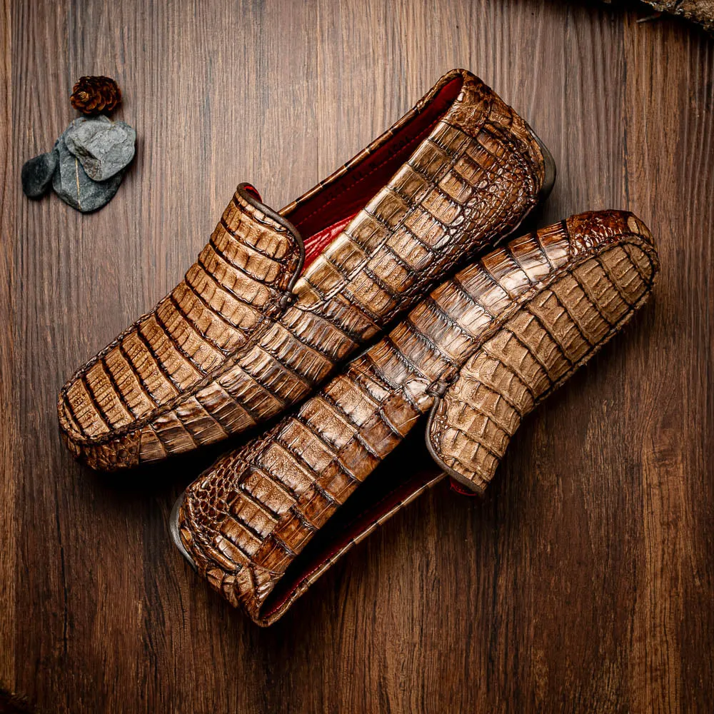 Remo Washed Brown Tabby Loafers