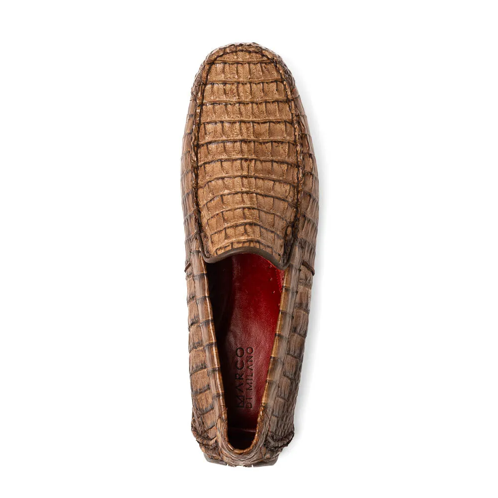 Remo Washed Brown Leather Loafers With Tassels