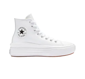 Sneakers For Hiking Converse scarpa sneakers alta da donna in pelle con zeppa Chuck Taylor Star Move A04295C bianco