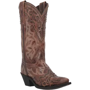 Ll Bean Hiking Boots Laredo Ladies Braylynn Snip Toe Brown Pull On Western Boots 52410