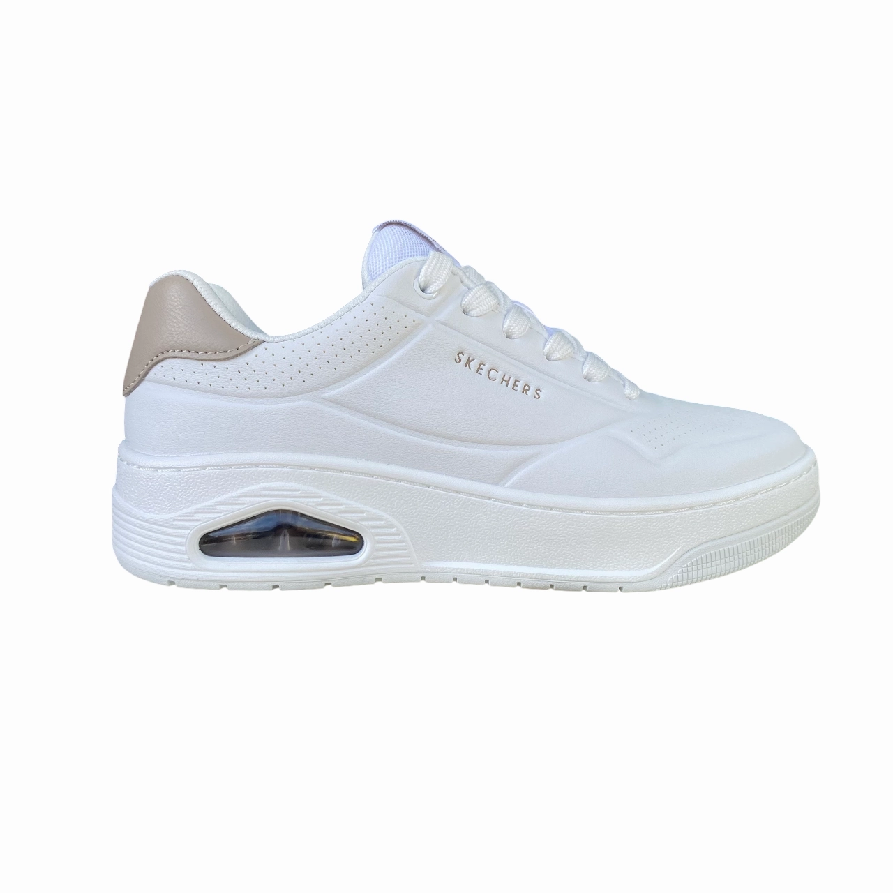 Pony Sneakers Skechers scarpa sneakers da donna Uno Court Fast Break 177705/WHT bianco