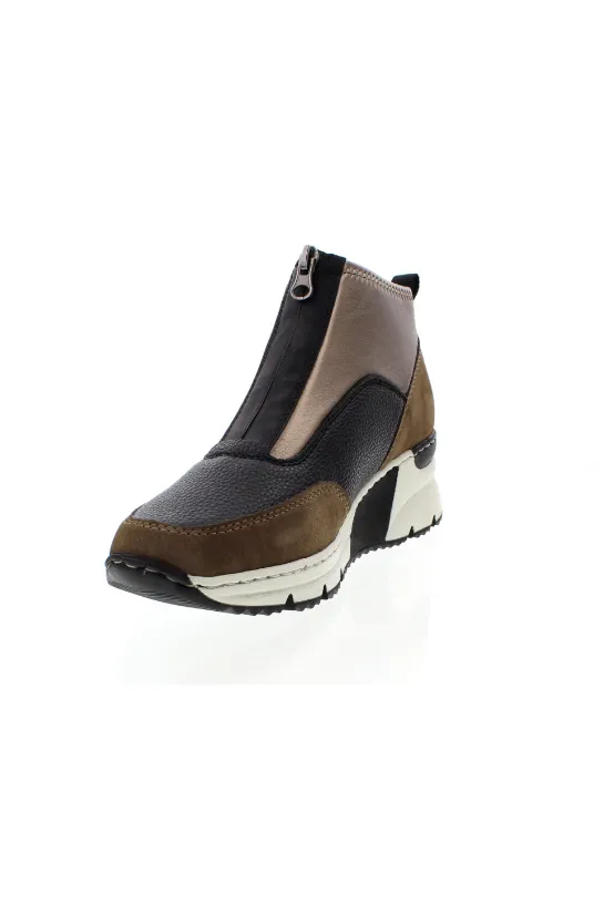 Gray Timberland Boots Rieker Ladies Boots N6352-25 brown black