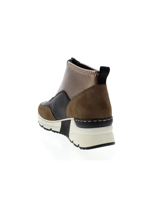 Boots Fireman Rieker Ladies Boots N6352-25 brown black