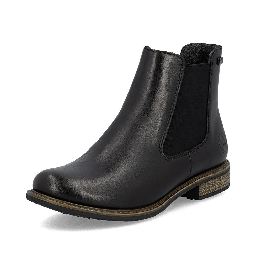 Lartiste Boots Rieker Women's 74870 Ornella Waterproof Chelsea Boot - Black
