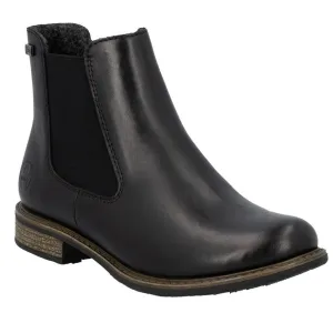 Rieker Women's 74870 Ornella Waterproof Chelsea Boot - Black Otk Boots Flat