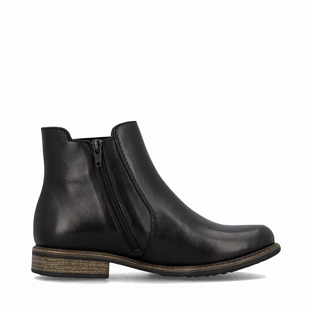 Rieker Women's Ornella 70 Waterproof Side Zip Chelsea Boot in Black Baffin Arctic Boots