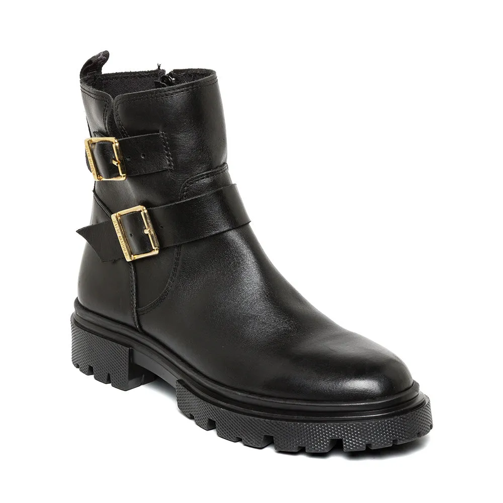 Rings Bootie BLACK LEATHER Boc Boots