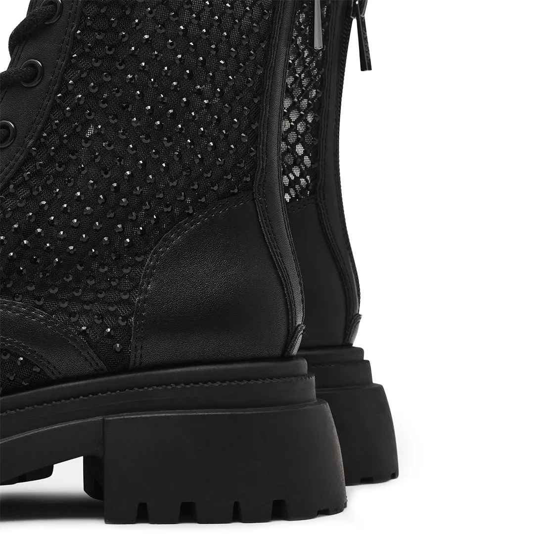 Thursday Boots Store Ripcord-Mr Bootie BLACK MESH