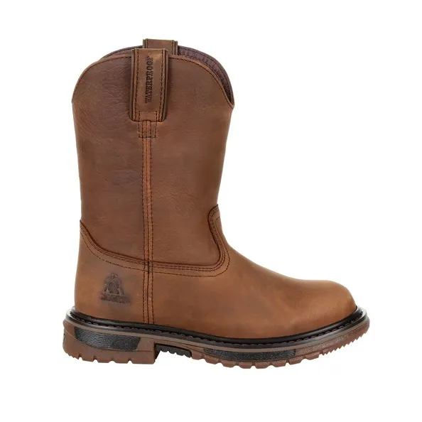 Baby Rain Boots Rocky Youth Original Ride FLX Waterproof Brown Western Boots RKW0300Y