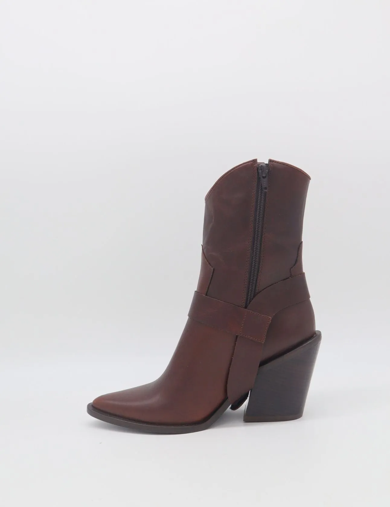 Camo Rain Boots Rodeo western boots in brown cognac deep burgundy leather womens shoes