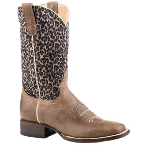 Bogs Winter Boots Roper Ladies Cheetah Brown Square Toe Boots 09-021-7016-8260