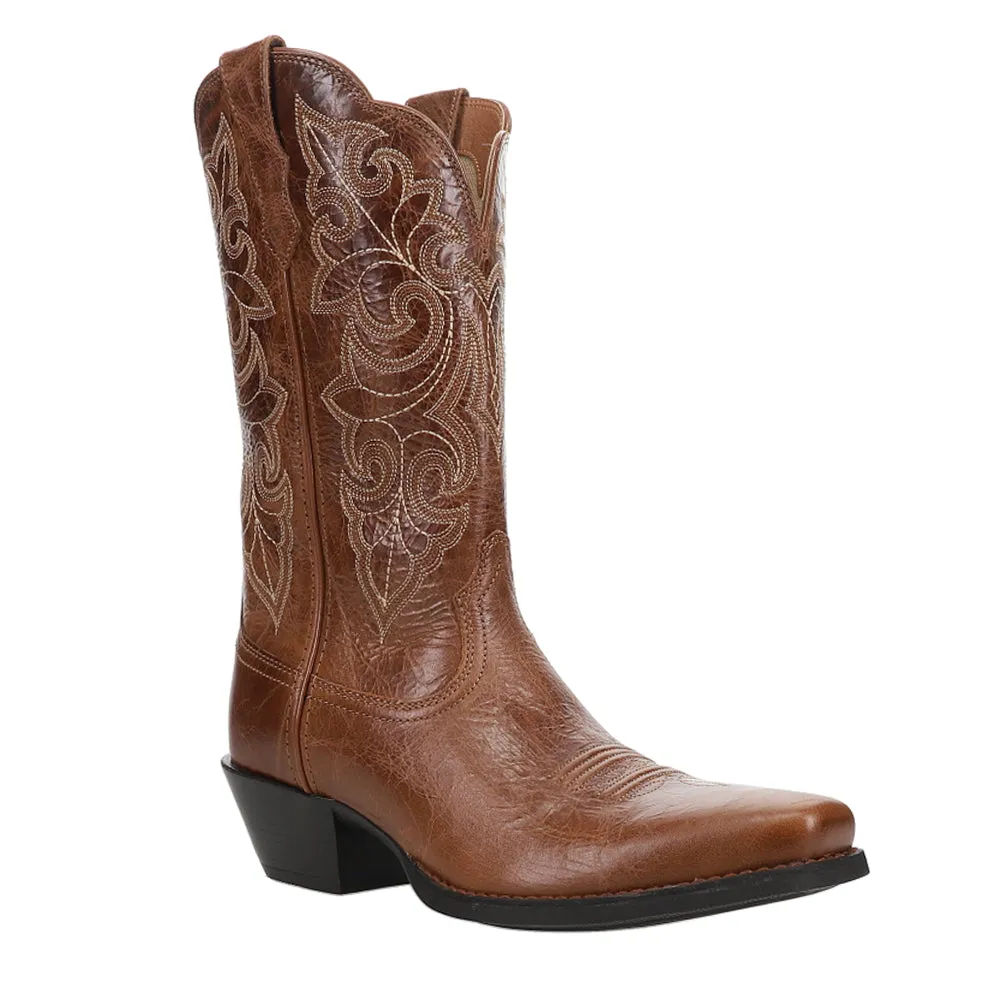 Deer Stags Boots Round Up Embroidery Square Toe Cowboy Boots