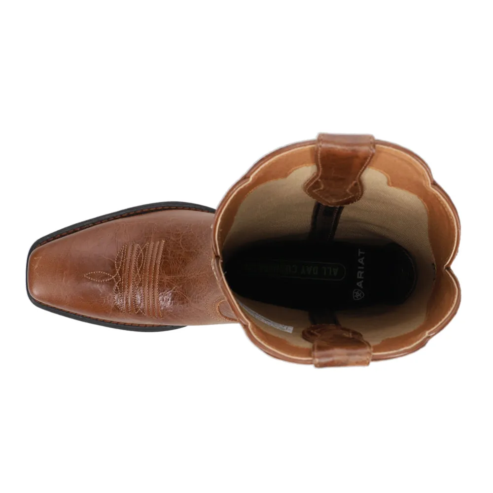 Round Up Embroidery Square Toe Cowboy Boots Womens Chelsea Boots