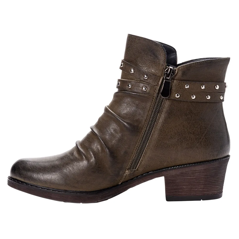 Open-toed Boots Roxie Studded Round Toe Zippered Booties