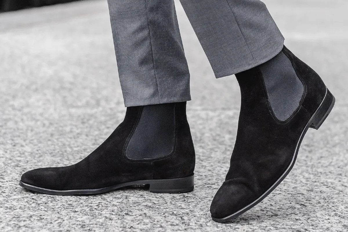Oli Boots The Dean Chelsea Boot - Nero Suede
