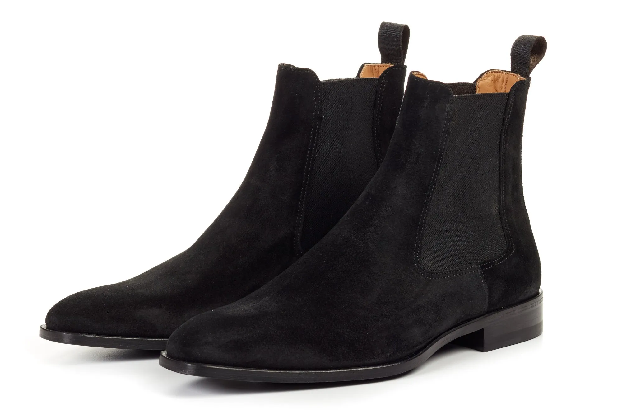 The Dean Chelsea Boot - Nero Suede Boots For Raining