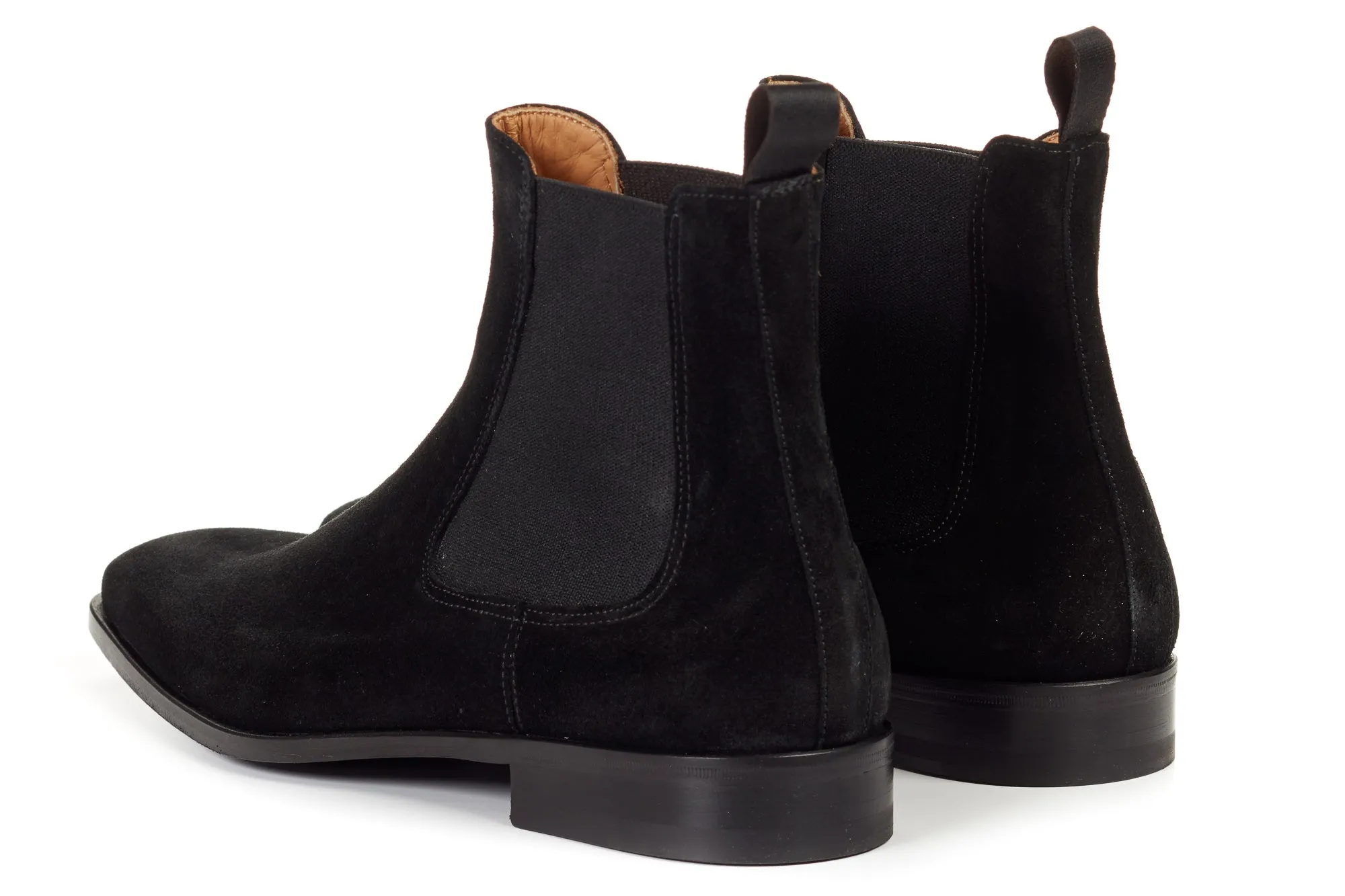 Silver Ankle Boots The Dean Chelsea Boot - Nero Suede