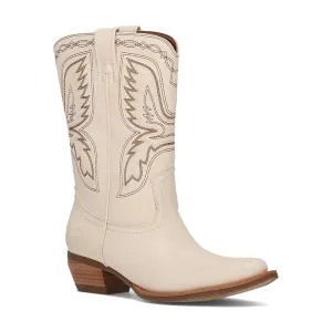 Platform Ankle Boots Women's Irlene Short Deco Stitch Off White