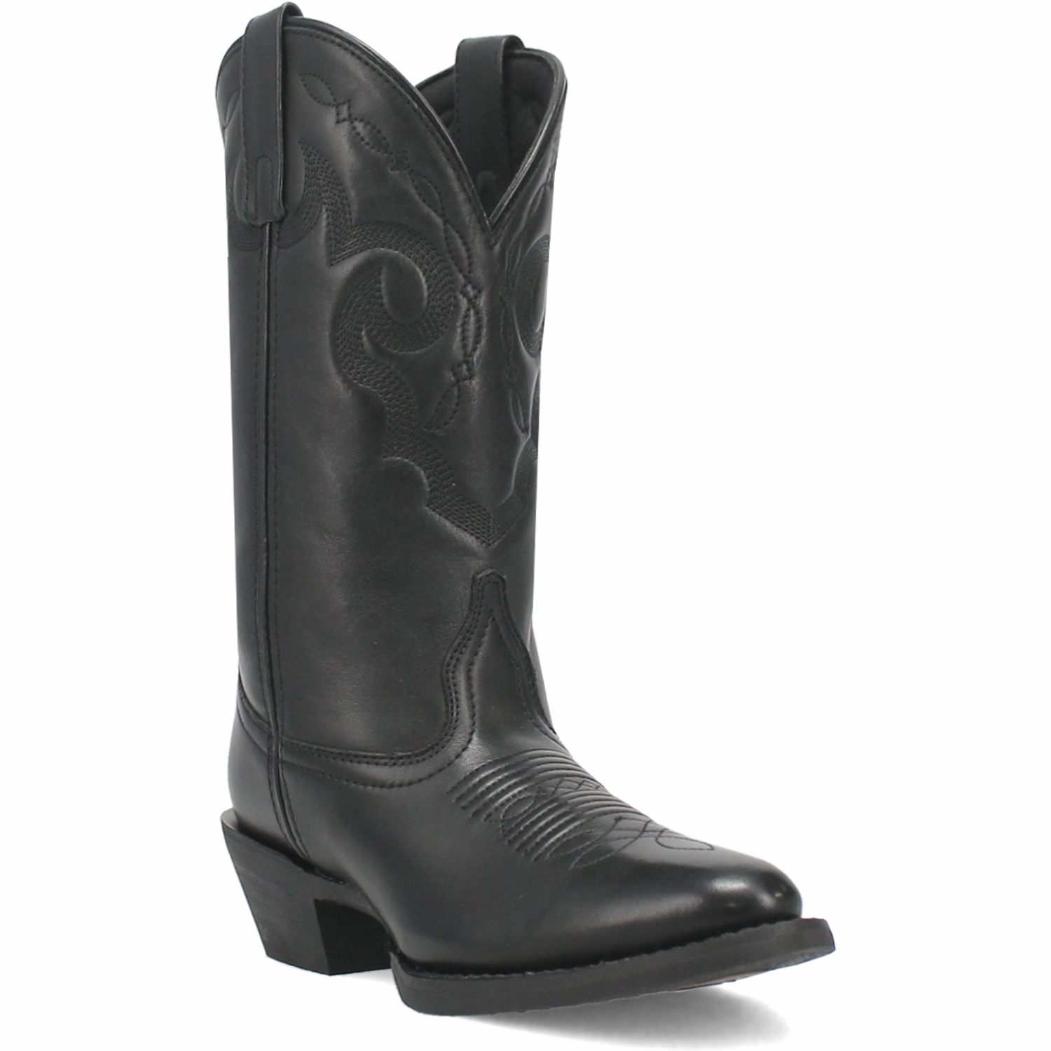 Laredo Ladies Maxine Black Leather Western Boot 51195 Square Toe Roper Boots