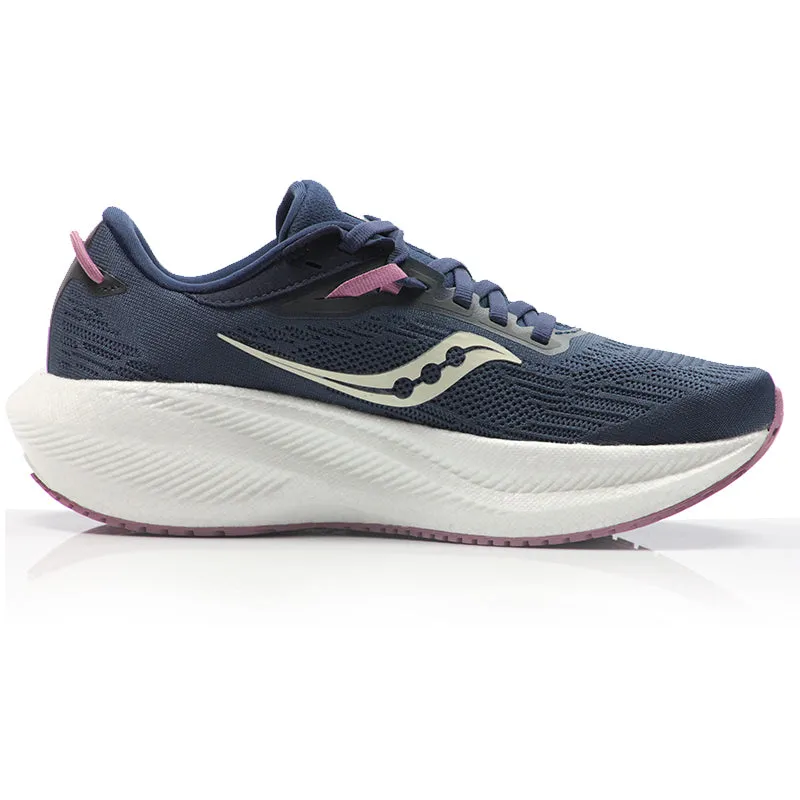 Saucony Triumph 21 Women's Running Shoe - Navy/Orchid Us Made Running Shoes