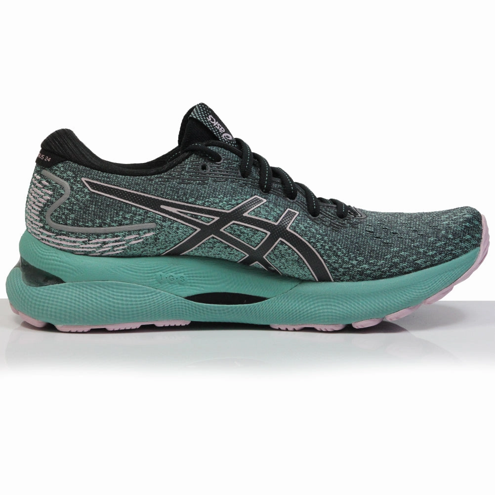 Running Shoes Marathon Asics Gel Nimbus 24 Women's Running Shoe - Black/Barley Rose