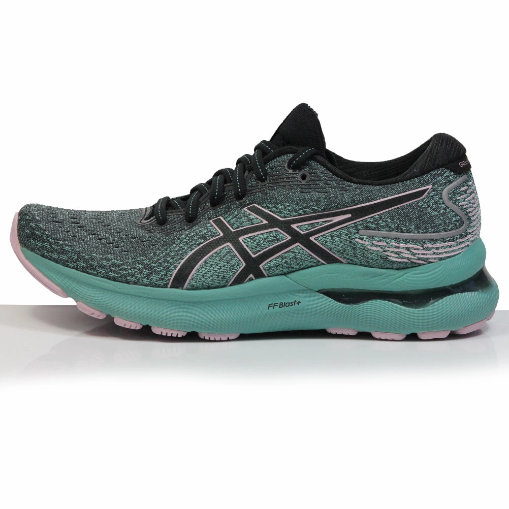 High Arch Running Shoes Asics Gel Nimbus 24 Women's Running Shoe - Black/Barley Rose