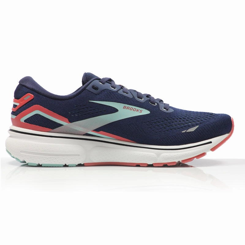 Brooks Ghost 15 Women's Running Shoe - Peacoat/Canal Blue/Rose Arch Supporting Running Shoes