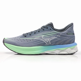 Mizuno Wave Skyrise 6 Men's Running Shoe - Vintage Indigo/White/Neo Mint Trail Running Shoes Outlet